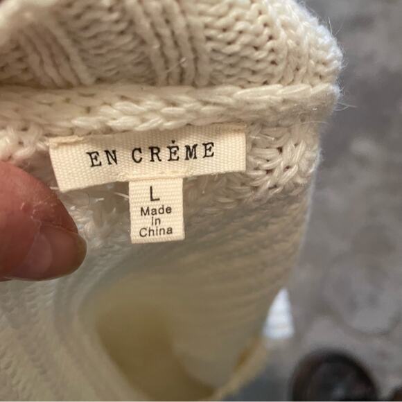 NWT En Crème Crew Neck Angora Blend Sweater Size L - Picture 12 of 12
